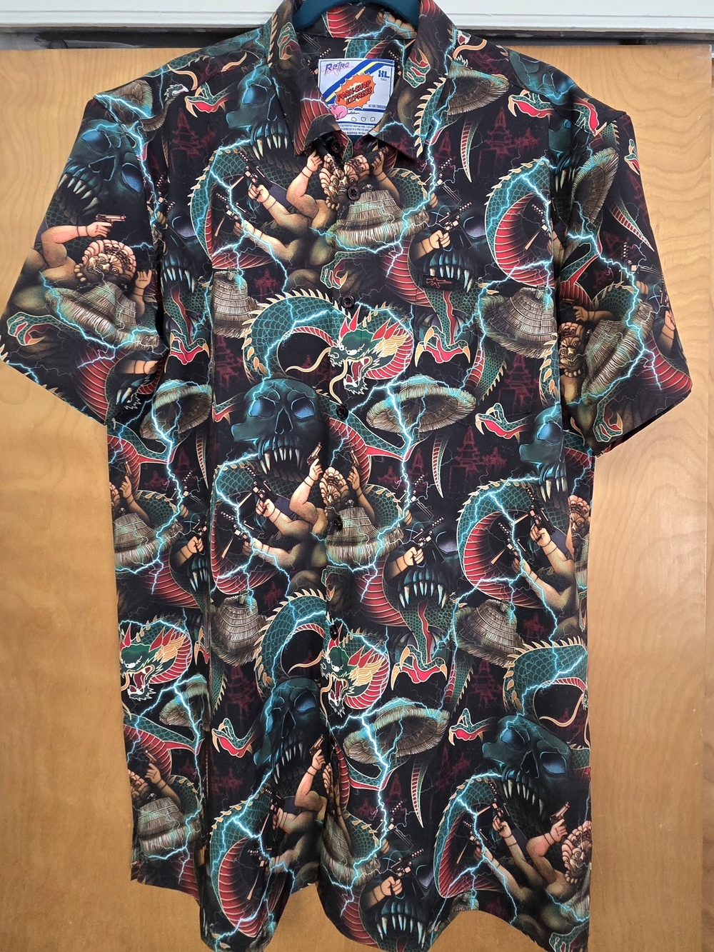 NWOT Retro Rifle Pork-Chop Express Button Up Shirt "Big Trouble In Little China"